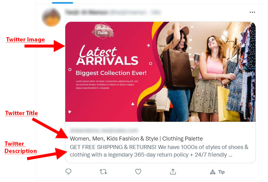 This is a screenshot of the Twitter SEO